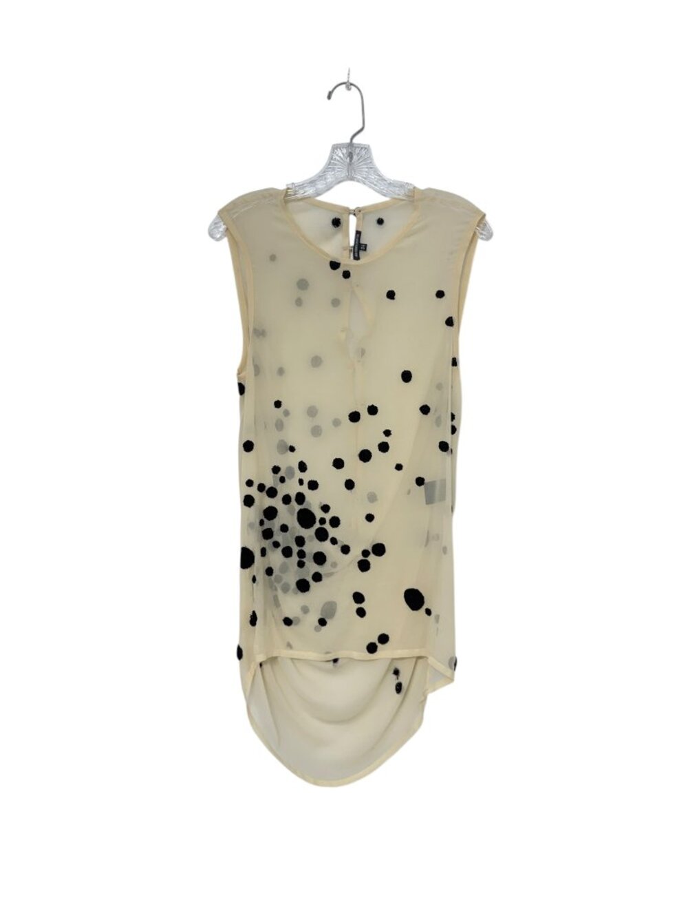 Ann Demeulemeester 100 % Silk Sheer Sleeveless Avant Garde Top Women's Sz 34/S